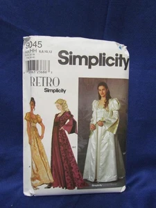 Simplicity Pattern Retro 9045 6 8 10 12 Costume Gown Regency Castlecore UNCUT - Picture 1 of 1