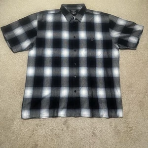 NWOT Lowrider Button Up Shirt Mens XL Extra Large Blue Plaid - Picture 1 of 9