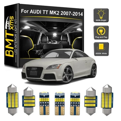 12x Car LED Interior Light Bulbs Package Kit+Free Tool For AUDI TT MK2 2007-2014 — 第 1/4 张图片