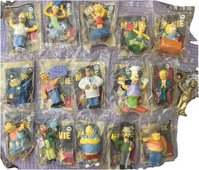 Simpsons Movie Collectibles - Burger King - Complete Set 16 Figures + 4 Extras - Image 1 of 4