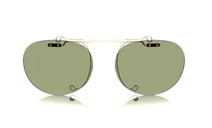 OLIVER PEOPLES 5004C 53119A Riley-R Flip-up Clip-on Gold w/G-15 Polarized Lenses - Picture 1 of 3