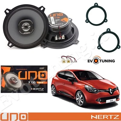 Kit 2 Casse Altoparlanti Hertz Posteriori per Renault Clio 4 IV dal 2012