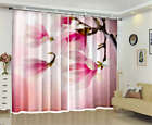 Pink Flowers New Buds 3D Curtains Blockout Photo Printing Curtains Drape Fabric