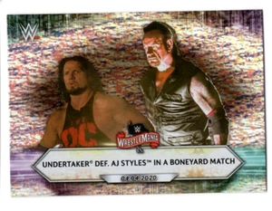 THE UNDERTAKER & AJ STYLES 2021 TOPPS WWE FOILBOARD PARALLEL - SP - Picture 1 of 1
