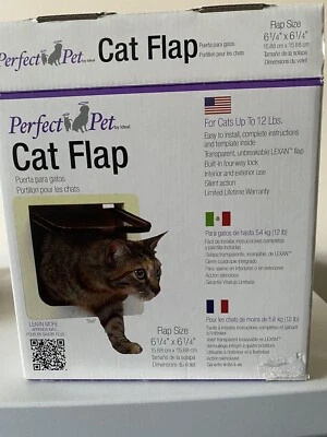 Perfect Pet Cat Flap For Cats Up To 12 lbs EASY TO INSTALL 4-WAY LOCK NEW - Image 1 of 4