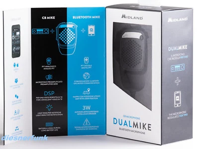 Midland Dual Mike mit Bluetooth mit 6pol GDCH-Stecker und für Option  App CBTalk - Bild 1 von 4