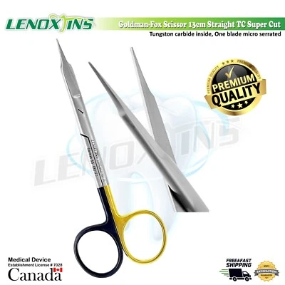 Super Cut Goldman-Fox Scissors 13cm Straight TC, Surgical-Dental Instruments - Image 1 of 4