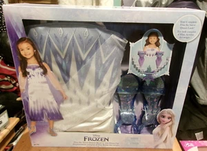 Disney FROZEN ELSA THE SNOW QUEEN HEAD TO TOE DRESS UP SIZE 4-6X The NIB - Picture 1 of 3