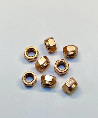 8 Stück Kupfermutter M8 SW12 mit Schlitz selbstsichernd Thermag Auspuff Krümmer - Bild 1 von 3