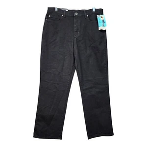 NWT Lee Jeans Woman 14 Short Black Relaxed Fit At The Waist Straight Leg Stretch - Picture 1 of 14