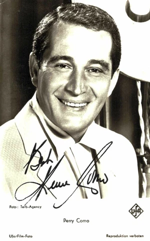 Perry Como Original Signature On Card No. 8589 Cover