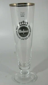 VTG Warfteiner Pilsner Beer Glass 0.2L German Footed Pilsner Rastal Gold Rim - Picture 1 of 4