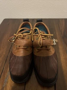 Polo Sport Ralph Lauren Vintage Womens Hiking Brown Leather Buckle Shoes Sz 6B - Picture 1 of 5