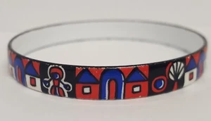 Brazalete Michaela Frey Austria Aichberger Vintage Esmalte Arte Home Street - Imagen 1 de 15