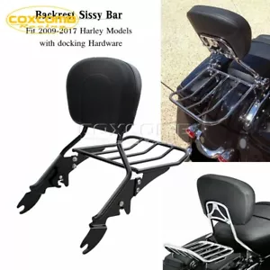 Respaldo barra portaequipajes pasajero para Harley Touring Electra Glide 09-17 - Imagen 1 de 9
