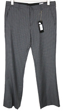 Richmond Pantalones para Hombre 48 Gris Lana Pura Rayas Patrón Formal