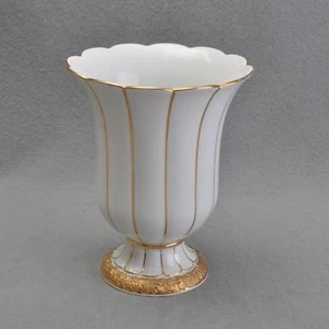 Meissen X-Form Vase / Blumenvase / Kelchvase, 1.Wahl, Gold - Picture 1 of 7