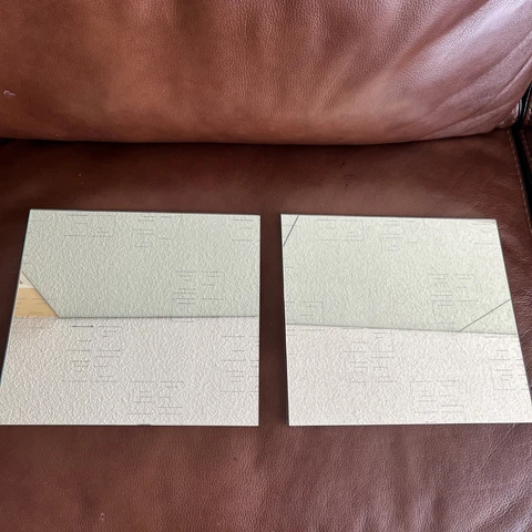 2 X GIVENCHY logo Vintage Mirror Tiles 12 X 10,5 Cover