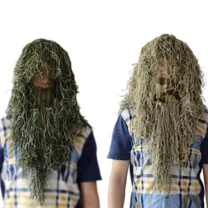 Outdoor Erwachsene Jagd Camouflage Kopfbedeckung Netz Kapuze Vogelbeobachtung Fotografie Maske - Bild 1 von 26