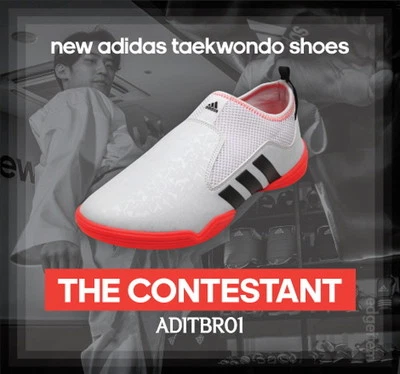Adidas The Contestant Taekwondo Shoes Orange / White ADI-BRAS16 ADITBR01 TKD - Image 1 of 4