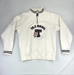Vintage 1998 Taz Devil Long Sleeve 1/4 Zip Shirt. Warner Bros Size Medium. - Picture 1 of 8