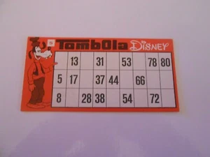ricambio x gioco da tavolo-TOMBOLA DISNEY solo CARTELLA n. 5 - ED.CLEMENTONI - Imagen 1 de 1