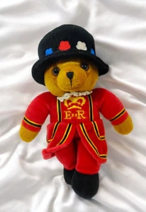 Keel Toys British Royal Guard London Beefeater Teddy Bear Plush Red Stuffed 8" - Picture 1 of 8