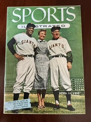 Sports Illustrated Willie Mays Leo Durocher April 11 1955 Player Cards Insert - Image 1 of 2