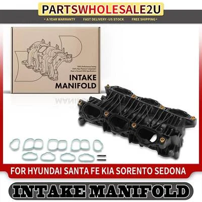 Colector de admisión de aluminio para Hyundai Santa Fe 10-12 Kia Sorento Sedona V6 3,5 L Foto 1 de 4