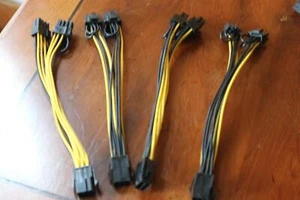 1 cable double 8 broches vers connecteur 6 broches ALIM CARTE GRAPHIQUE ATX - Afbeelding 1 van 3