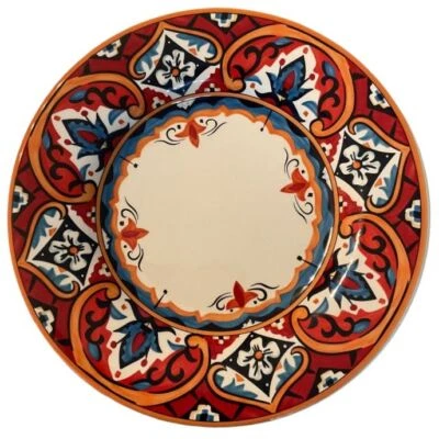 Azulejo Karina Pier 1 Imports barro artesanal diseño marroquí placa de 11" Foto 1 de 4