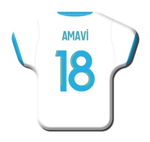 Calamita Simile a T-Shirt Calcio Stagione 2020/2021 Marseille 18 Jordan Amavi - Picture 1 of 9
