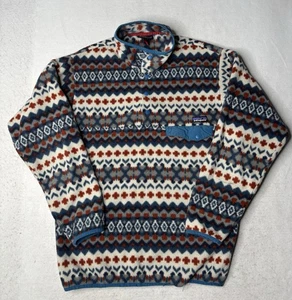 Patagonia Aztec Cliff Underwater Synchilla Snap-T Fleece Jacket Mens Sz Medium - Picture 1 of 8