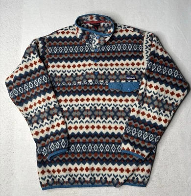 Patagonia Aztec Cliff Underwater Synchilla Snap-T Fleece Jacket Mens Sz Medium - Image 1 of 4