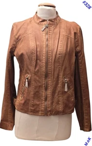 J2 Kunstleder Moto Tan Full Zip Jacke, Größe XL Junior’s Damen  - Bild 1 von 15