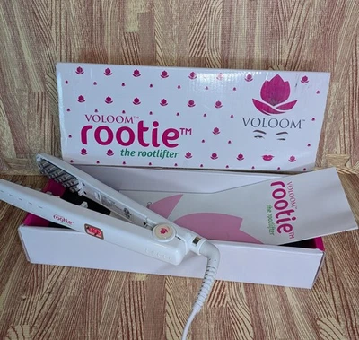 Plancha de pelo cerámica voluminizadora Voloom Rootie Rootlifter 0IRR1.0 blanca con caja funciona Foto 1 de 4