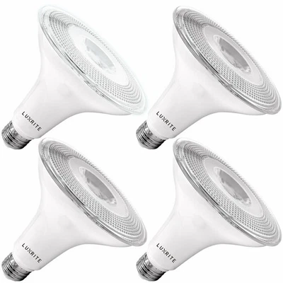 Luxrite Dusk to Dawn PAR38 LED Bulb Bright White Wet Rated UL Listed E26 4-Pack - Image 1 of 4