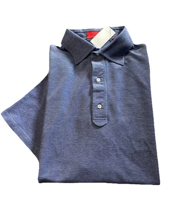 Isaia Men Slim-Fit Cotton Piqué Polo BRIGHT BLUE New - Image 1 of 4