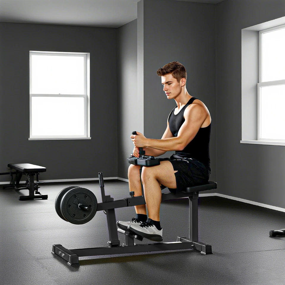Seated Calf Raise Thighs Lower Leg Exercise Machine for Home Gym, Black - Image 1 of 4