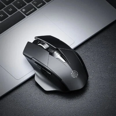 2.4G Wireless Mouse 500mAh Ergonomic Rechargeable Power Display Silent Laptop - Image 1 of 4
