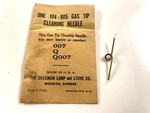Vintage Coleman Cleaning Needle 104-905, Q, 007, Q007 - NOS - Picture 1 of 2