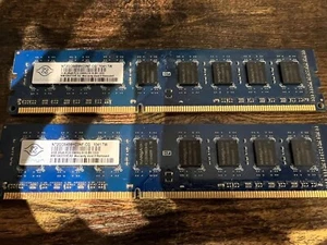 Nanya 2x 2GB 1Rx8 PC3-10600U (4GB TOTAL) - Picture 1 of 2