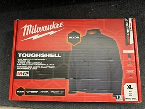 Milwaukee M12 12V Mens Heated Toughshell Jacket With Battery Blue, Xl M100U-21XL - Picture 1 of 3
