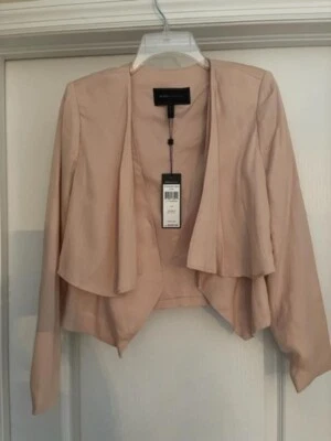 NWT BCBGMAXAZRIA ANIA Double Layer Jacket In Bare Pink - SIZE S-Fast - Image 1 of 4