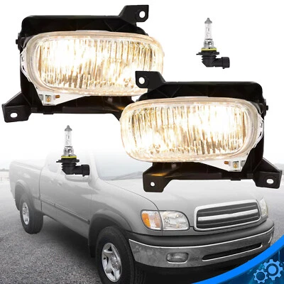 Set of 2 Clear Lens Bumper Fog Light For Toyota Tundra 2000-2006 LH & RH w/Bulbs - Imagem 1 de 4