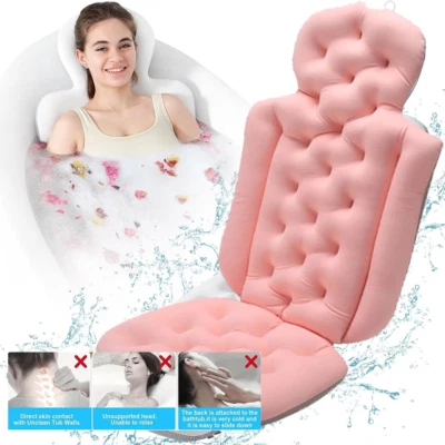 Breath Full Body Bath Pillow for Bathtub, Bathtub Cushion w/Laundry Bag 37"x15" - Image 1 of 4