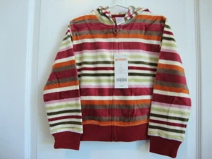Gymboree Outlet ROCKY MOUNTAIN Strip Velour Hoodie Girl Size 6 NWT - Fall Winter - Picture 1 of 11
