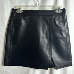 NWT Lita by Ciara Womens Black Lamb Leather Mini Skirt SIZE 2 - Picture 1 of 9