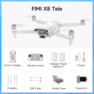 FIMI X8 Tele Max Drone Wide-Angle Tele Camera 30x Hybrid Zoom 4K60fps Quadcopter - Image 1 of 4