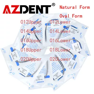 10pcs/pack Dental Kieferorthopädie Edelstahl Runde Draht gebogen oval/natürlich - Picture 1 of 13